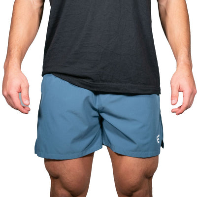 men 5 inch performance athletic short bluestone#color_bluestone