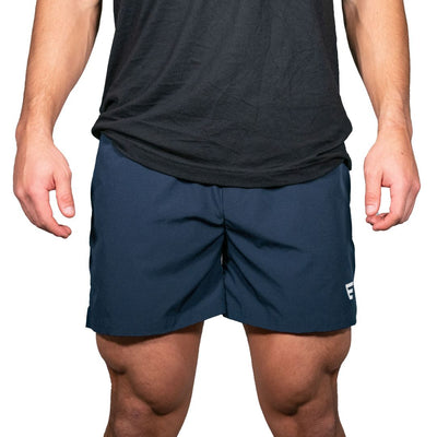 men 5 inch performance athletic short navy blue#color_navy-blue