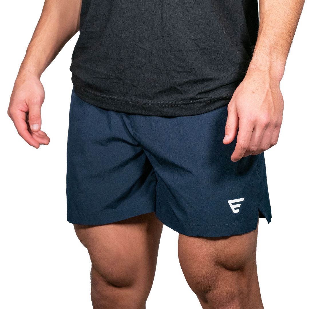 men 5 inch performance athletic short navy blue#color_navy-blue