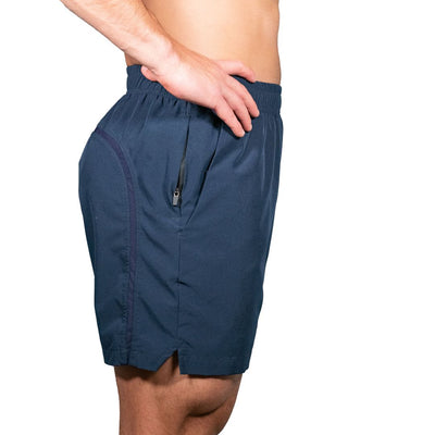 men 5 inch performance athletic short navy blue#color_navy-blue